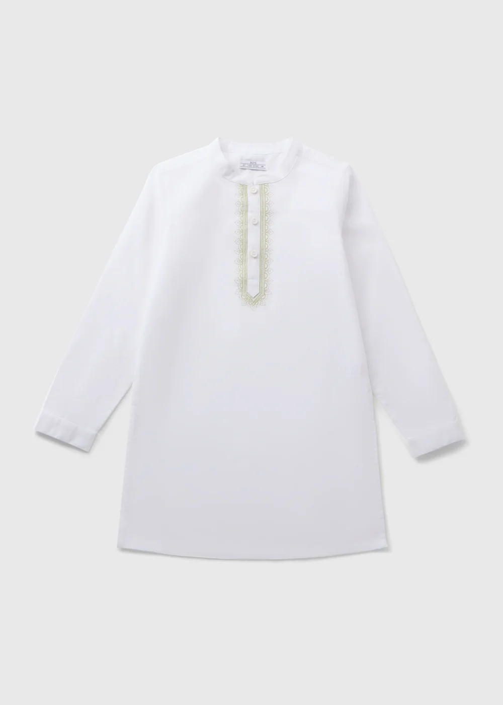 Boys White Kurta Shirt (7-15yrs) - 7 Yrs Image 1