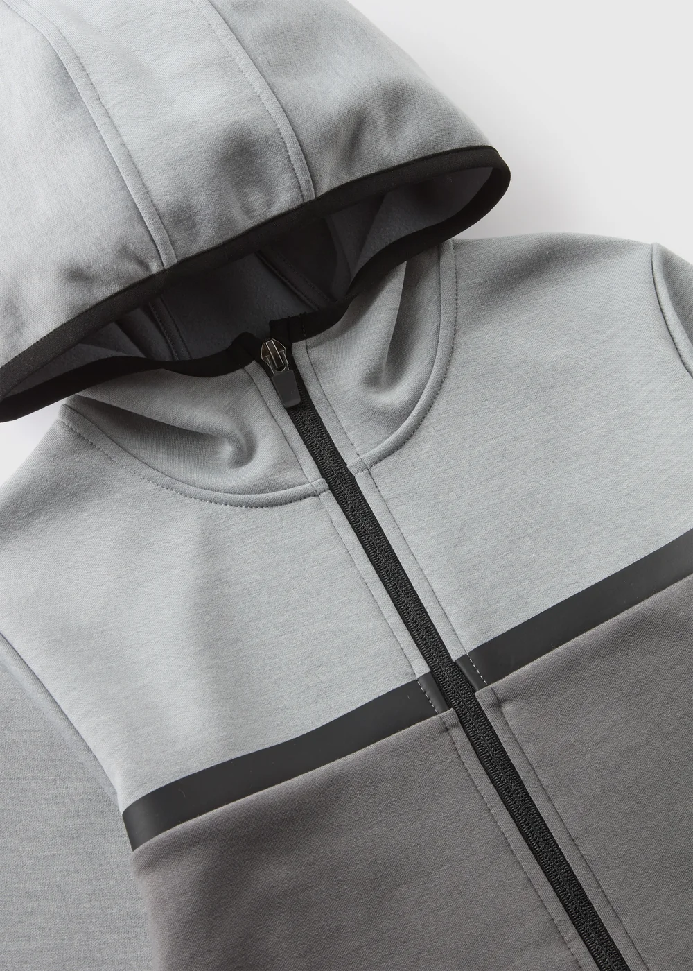 Boys Grey Heat Seal Zip Up Hoodie (7-15yrs) - 7 Yrs Image 2
