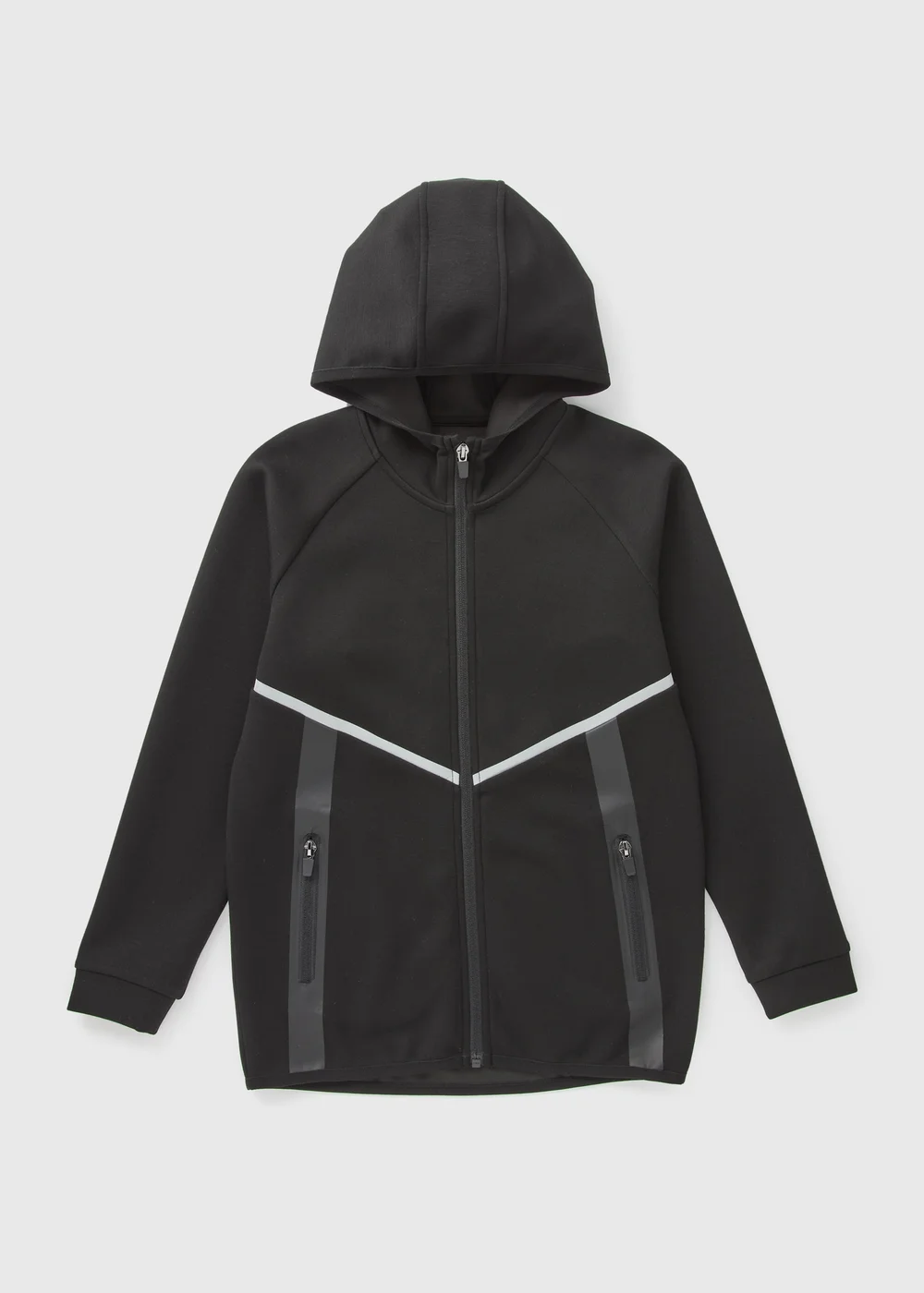 Boys Black Heat Seal Hoodie (7-15yrs) - 7 Yrs Image 1