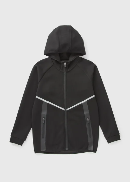 Boys Black Heat Seal Hoodie (7-15yrs) - 7 Yrs Image 1