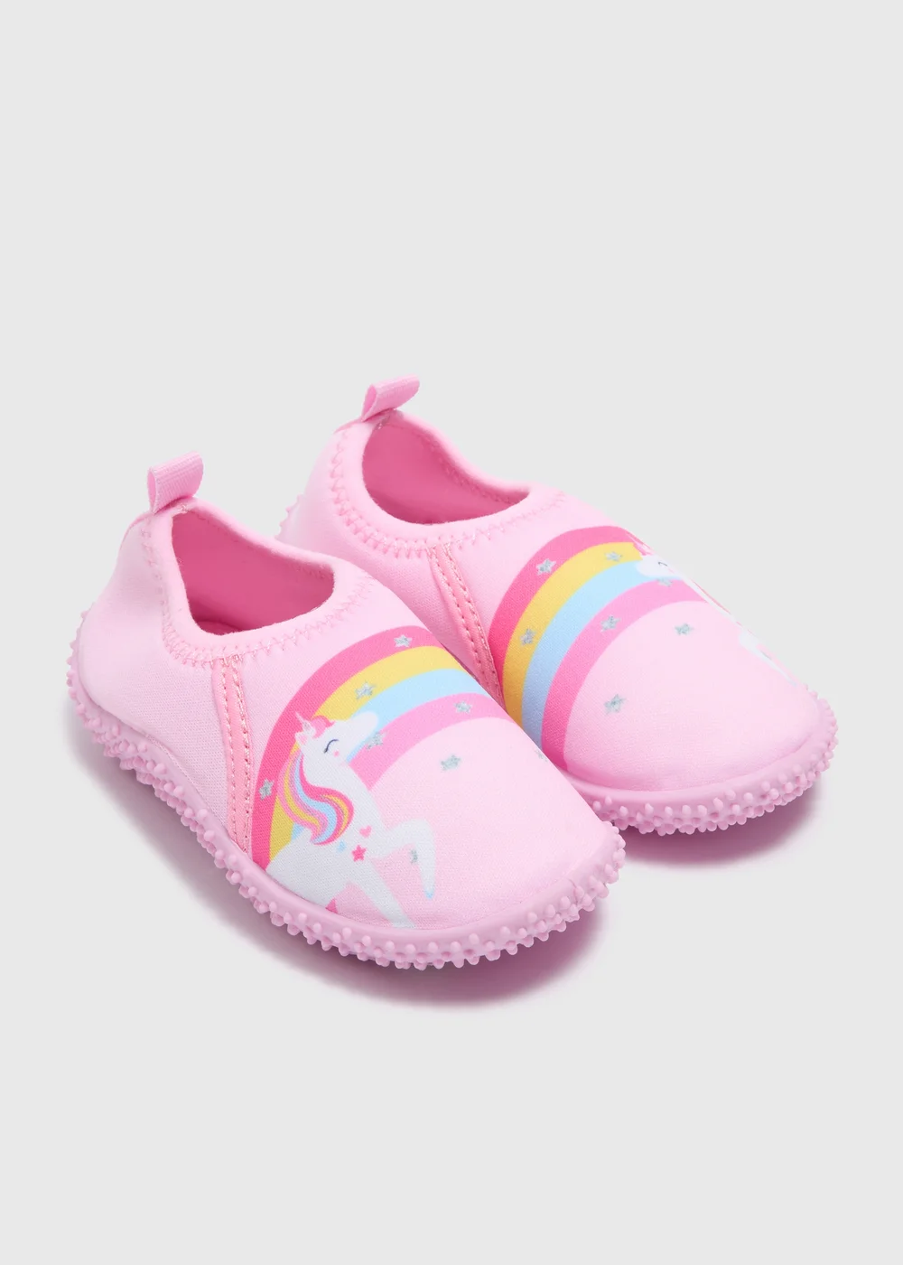 Girls Pink Unicorn Swim Shoes (Younger 4-12) - 4 Infants Image 1