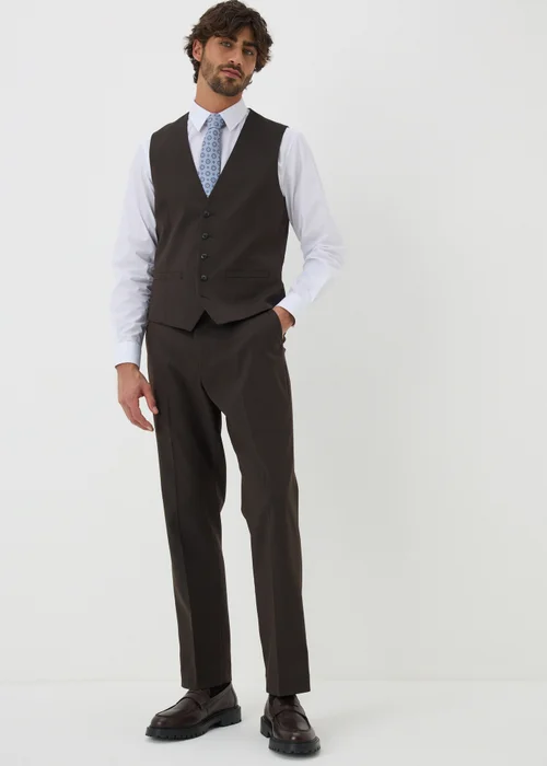 Taylor & Wright Menton Brown Twill Relaxed Fit Trousers - 26 Waist 29 Leg Image 4