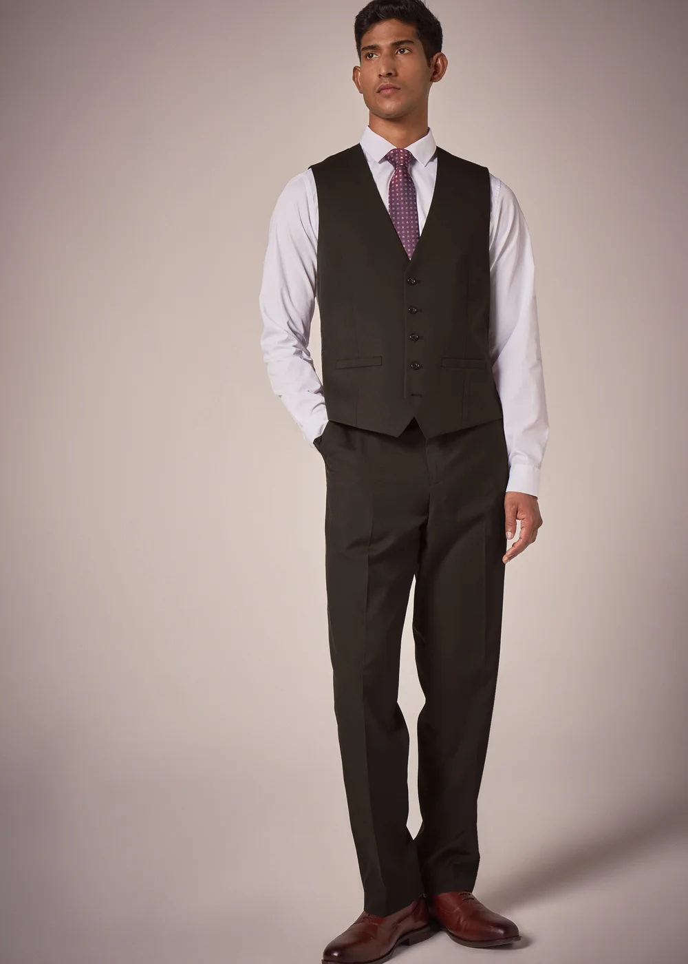 Taylor & Wright Menton Brown Twill Relaxed Fit Trousers - 26 Waist 29 Leg Image 1