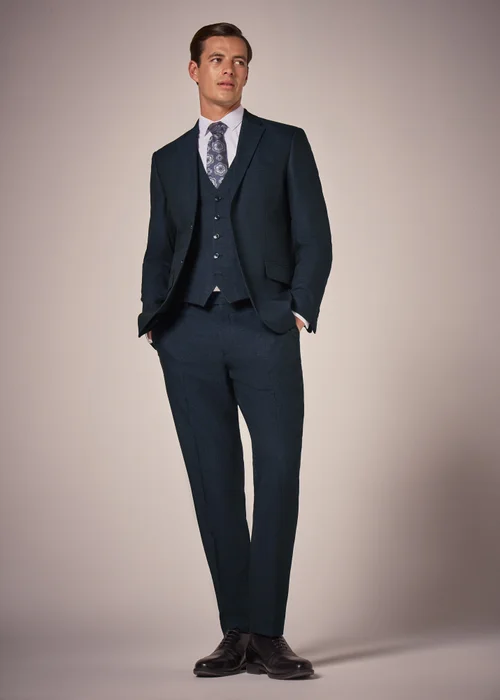 Taylor & Wright Vence Navy Tailored Trousers - 26 Waist 29 Leg Image 4