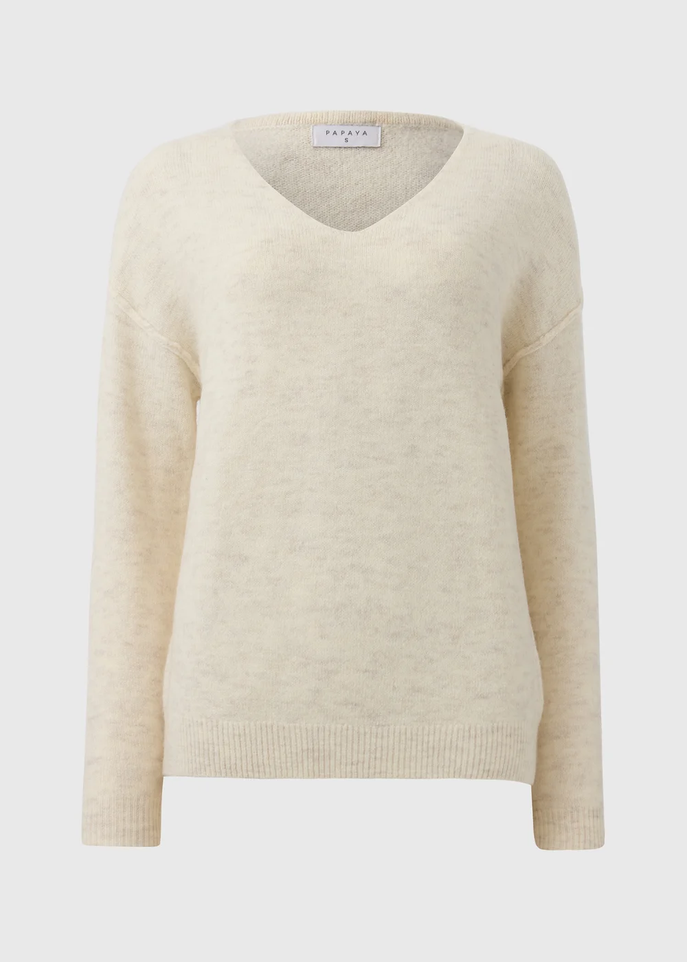 Oatmeal V-Neck Jumper - XS Image 3