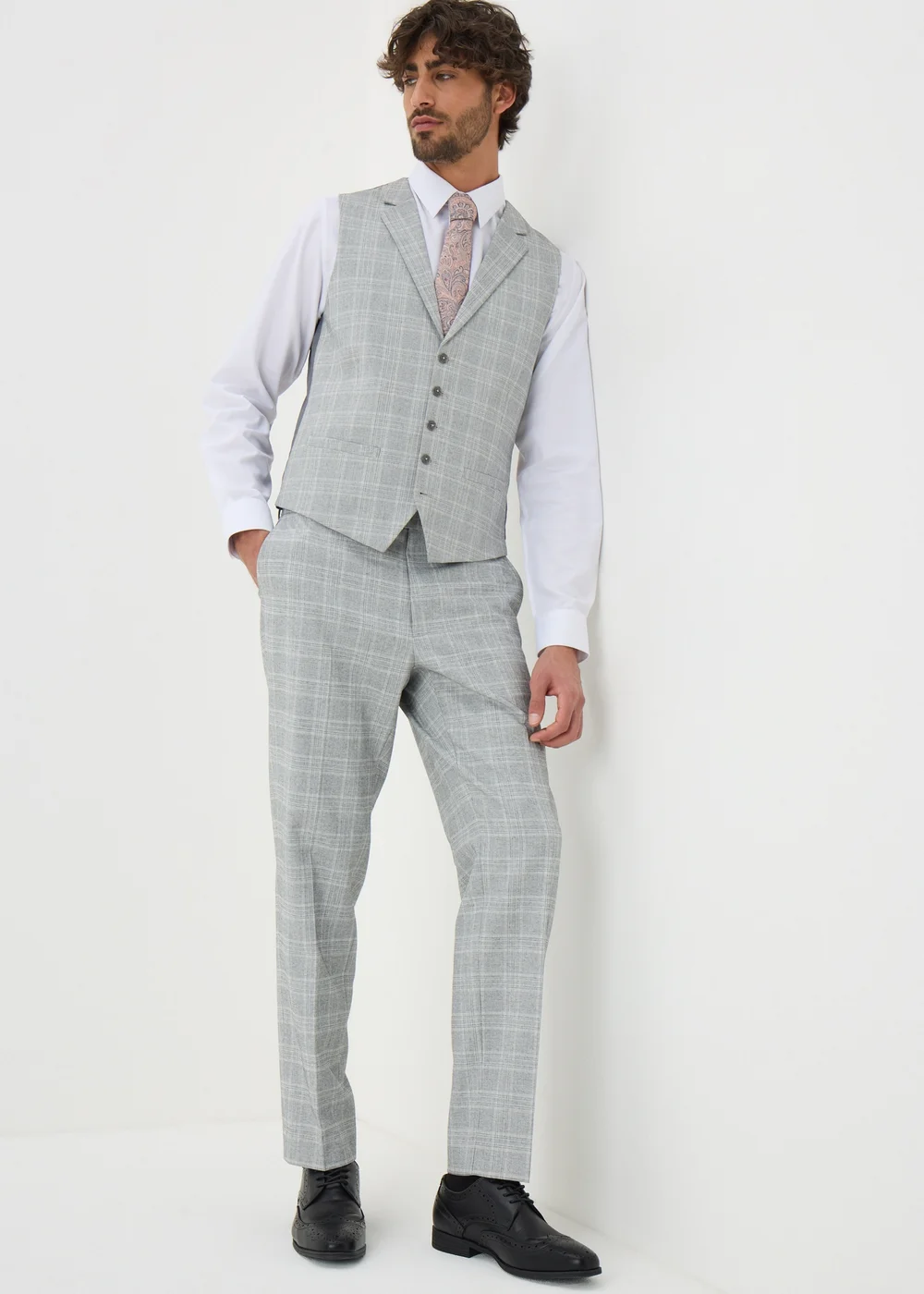 Taylor & Wright Cassis Check Tailored Suit Trousers - 26 Waist 29 Leg Image 1