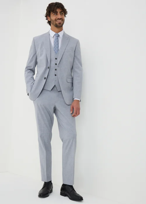 Taylor & Wright Azure Grey Melange Tailored Jacket - 34 Chest Regular Image 2