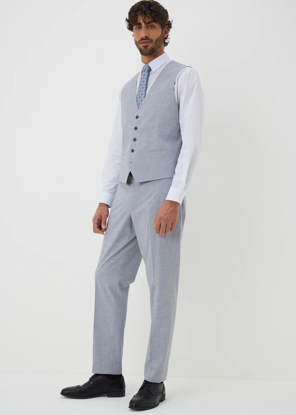 Taylor & Wright Azure Grey Melange Tailored Trousers - 26 Waist 29 Leg Image 3