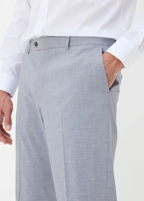 Taylor & Wright Azure Grey Melange Tailored Trousers - 26 Waist 29 Leg Image 1