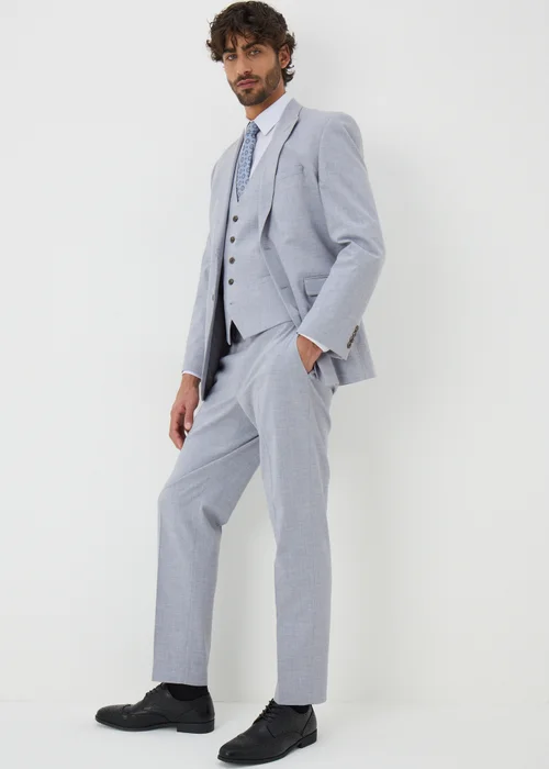 Taylor & Wright Azure Grey Melange Tailored Trousers - 26 Waist 29 Leg Image 2