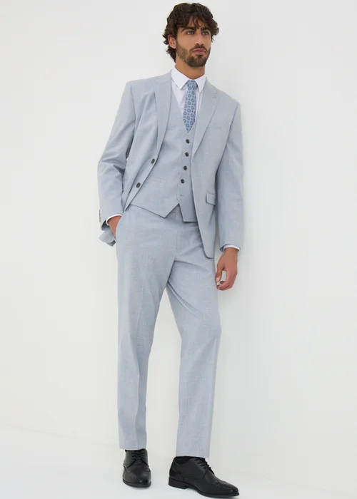 Taylor & Wright Azure Grey Melange Waistcoat - Extra small Image 2
