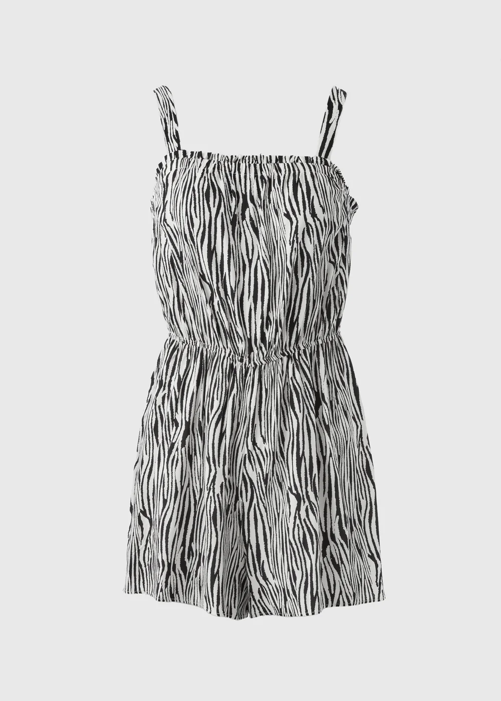 Black Zebra Print Playsuit - 8 Image 4