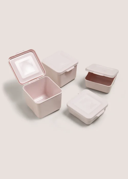 4 Pack Pink Snack Pots Image 2