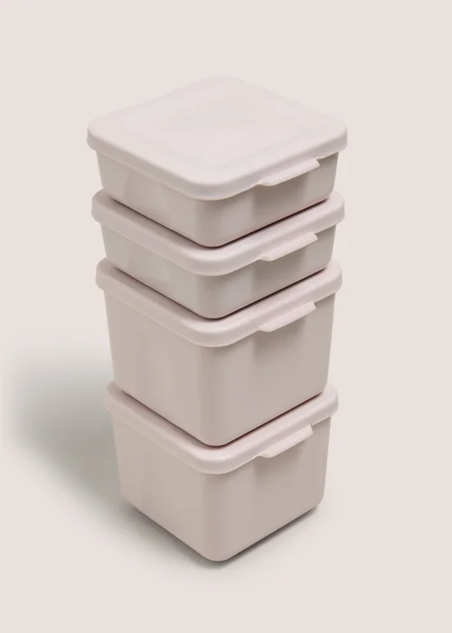 4 Pack Pink Snack Pots Image 1