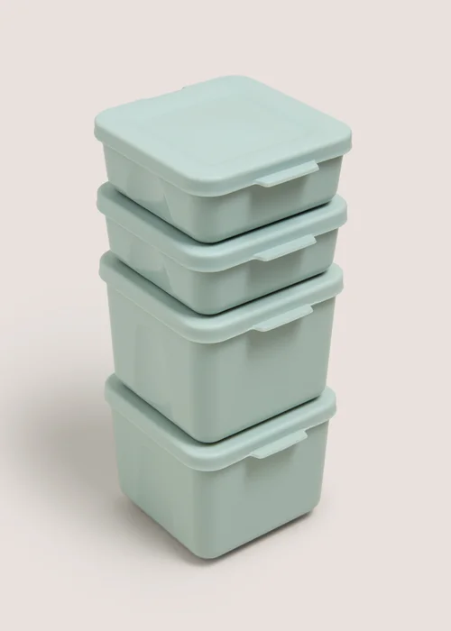 4 Pack Green Snack Pots Image 1