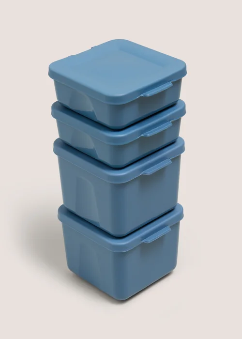 4 Pack Blue Snack Pots Image 1