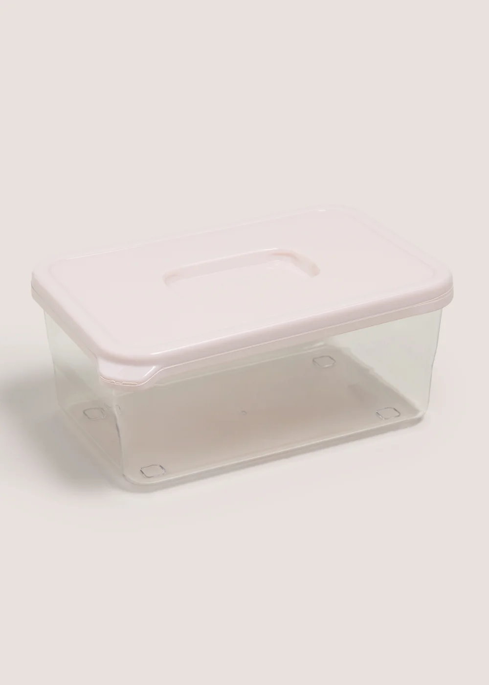 Pink Plastic Lunch Box Image 1