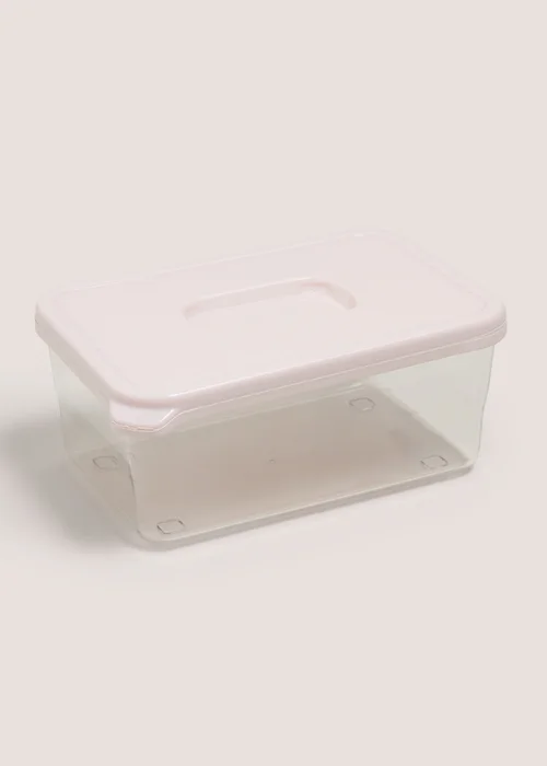 Pink Plastic Lunch Box Image 1