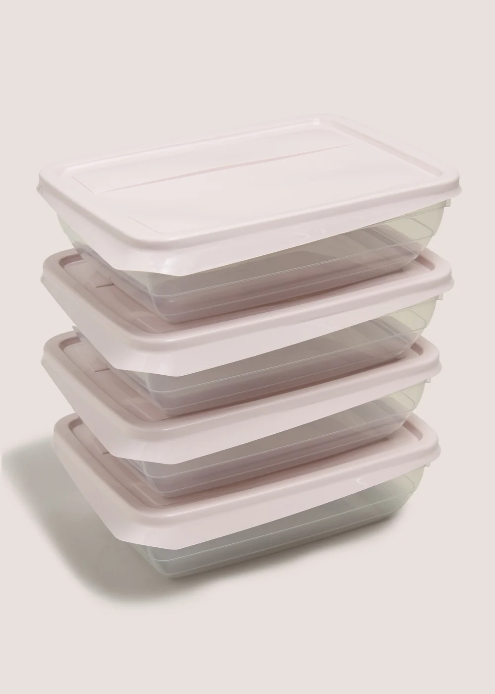 4 Pack Pink Food Containers Image 1