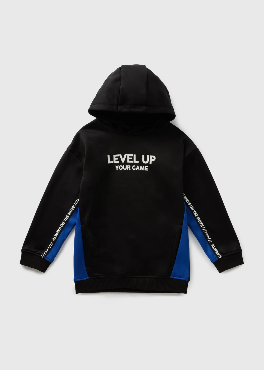 Boys Black Level Up Hoodie (7-15yrs) - 7 Yrs Image 1