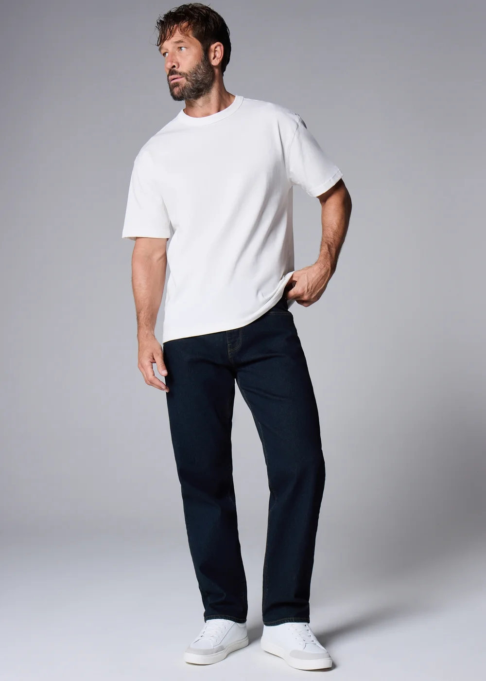 Indigo Straight Fit Jeans - 34 S Image 1