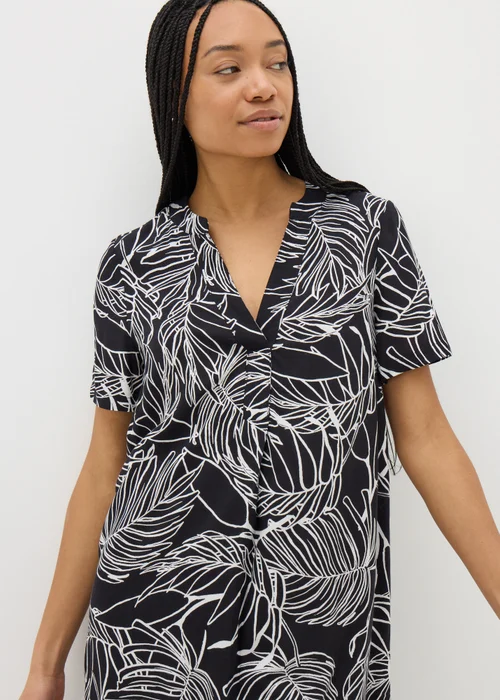Black Leaf Popover Tunic - 8 Image 3