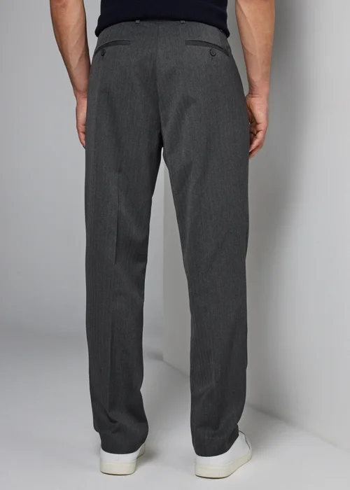Taylor & Wright Charcoal Regular Fit Flexi Waist Trousers - 32/L29 Image 3