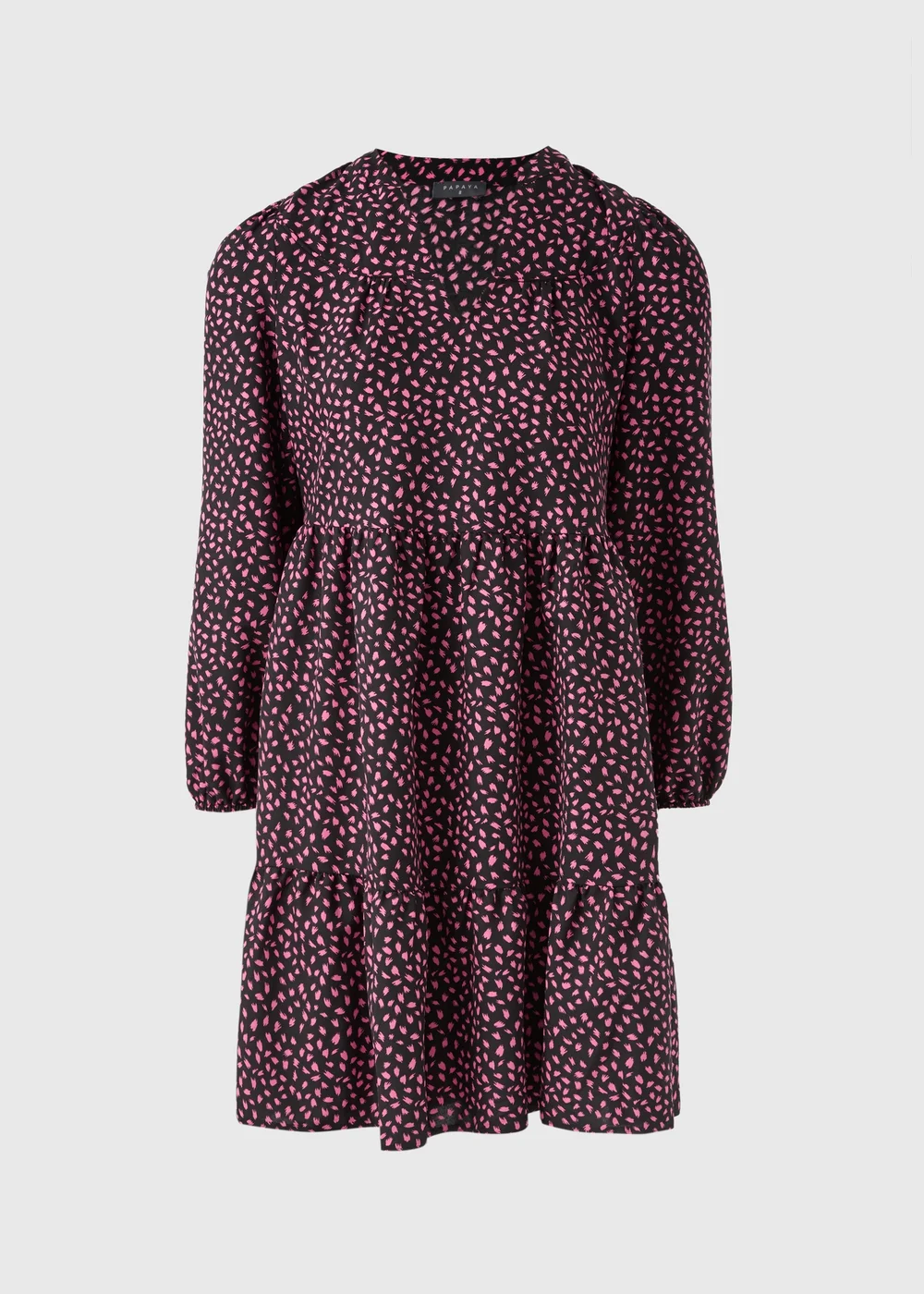 Pink Patterned Smock Mini Dress - 8 Image 4