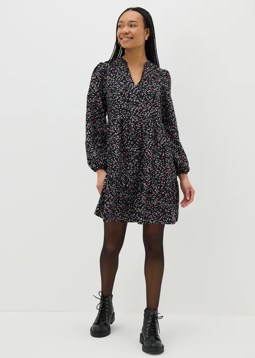 Black Confetti Smock Mini Dress - 8 Image 1