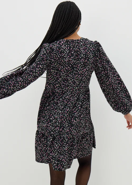 Black Confetti Smock Mini Dress - 8 Image 2