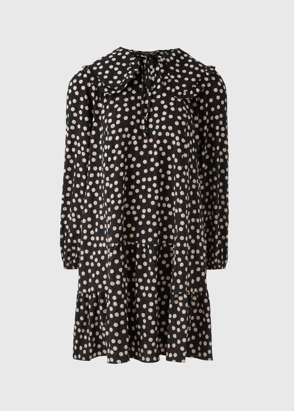 Black Spot Oversized Collar Mini Dress - 8 Image 4