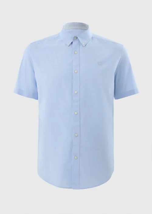 Blue Short Sleeve Oxford Shirt - S Image 4