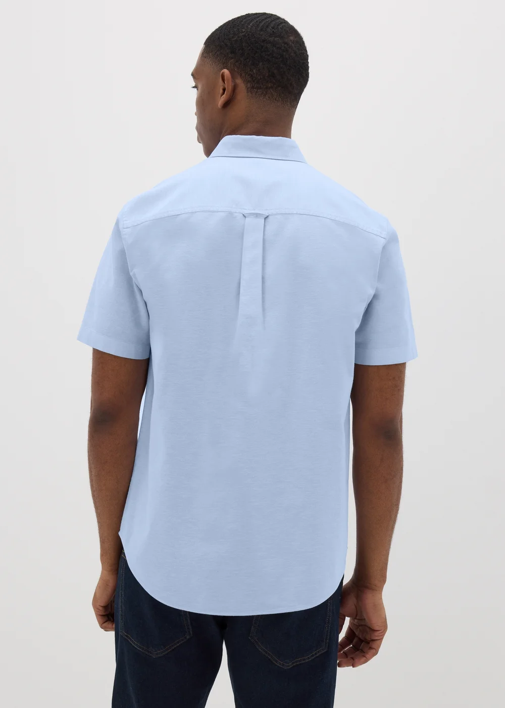 Blue Short Sleeve Oxford Shirt - S Image 2