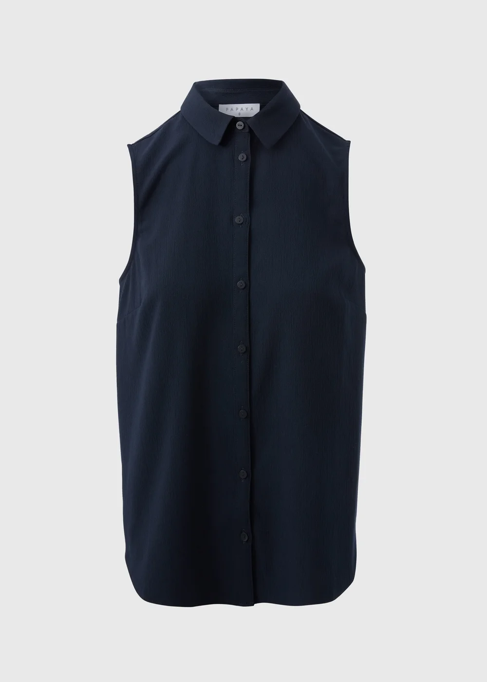 Navy Sleeveless Shirt - 8 Image 4
