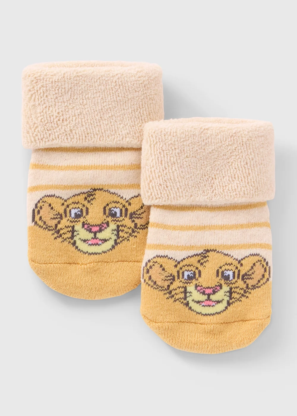 The Lion King Baby Yellow Simba Socks (Newborn-12mths) - 0-3 months Image 1