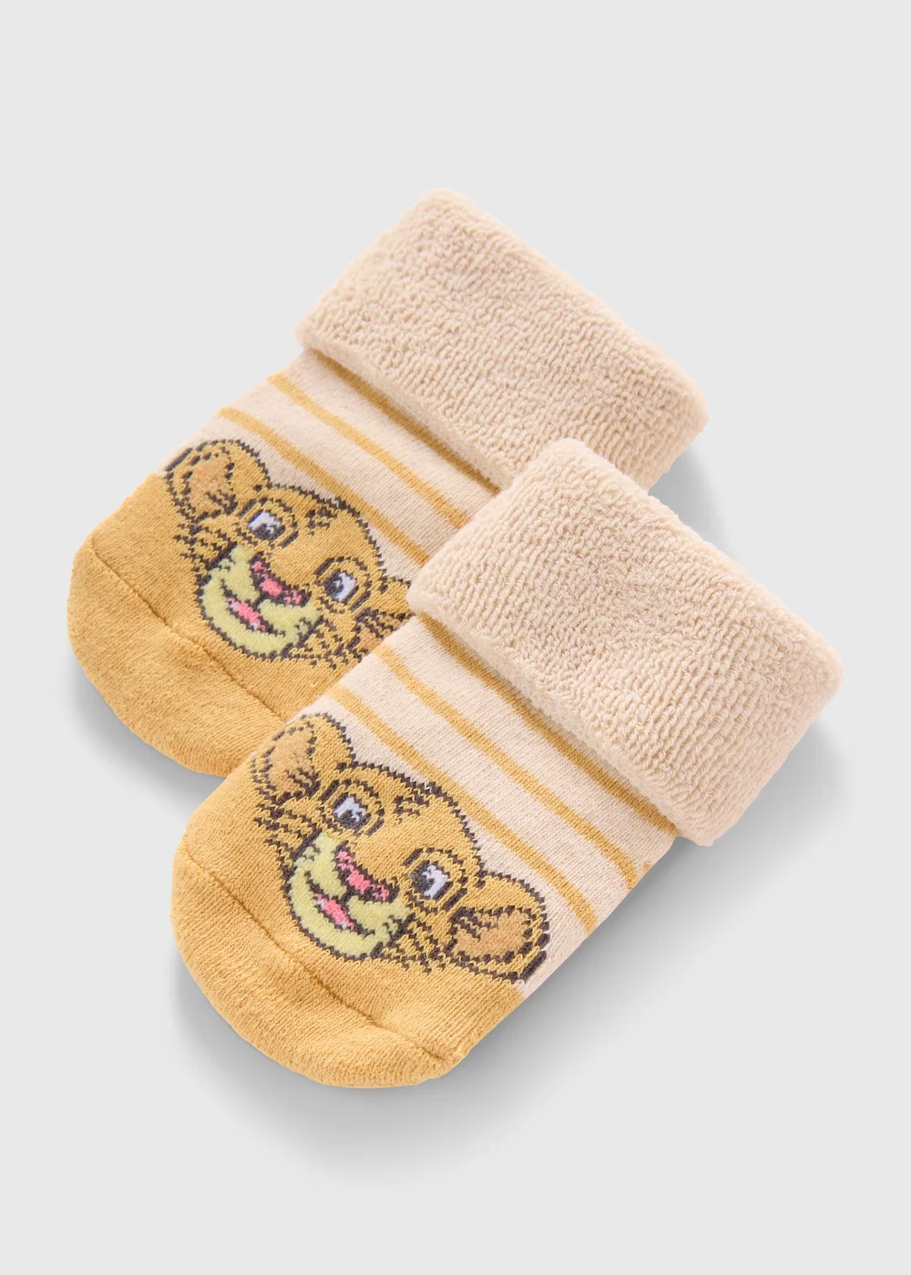 The Lion King Baby Yellow Simba Socks (Newborn-12mths) - 0-3 months Image 2