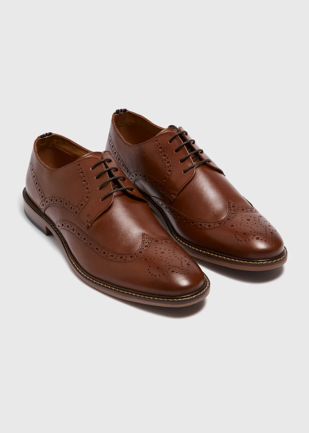 Tan Leather Brogue Shoes - Size 6 | Matalan Tan Leather Brogue Shoes - Size 6 | Matalan