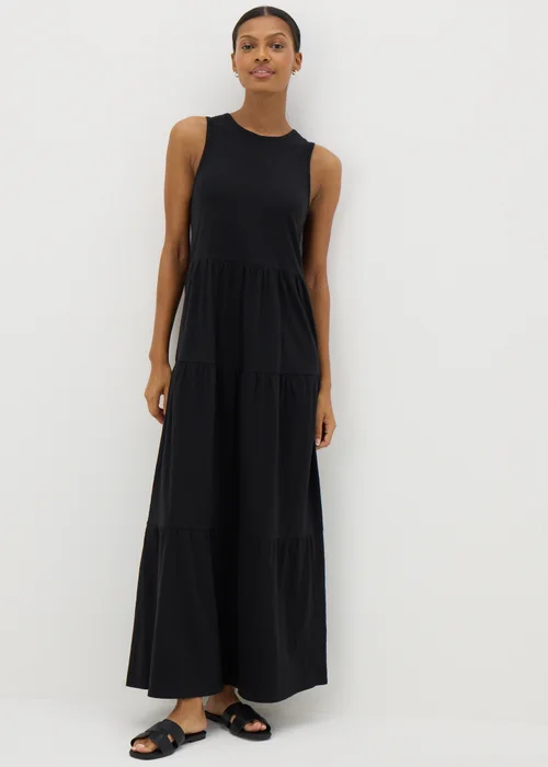 Black Sleeveless Tiered Dress - 8 Image 1