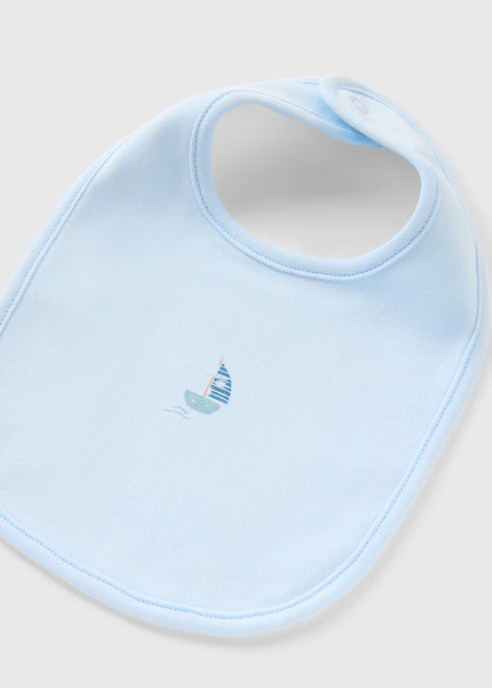 2 Pack Baby Blue Boat Bibs - One Size Image 2