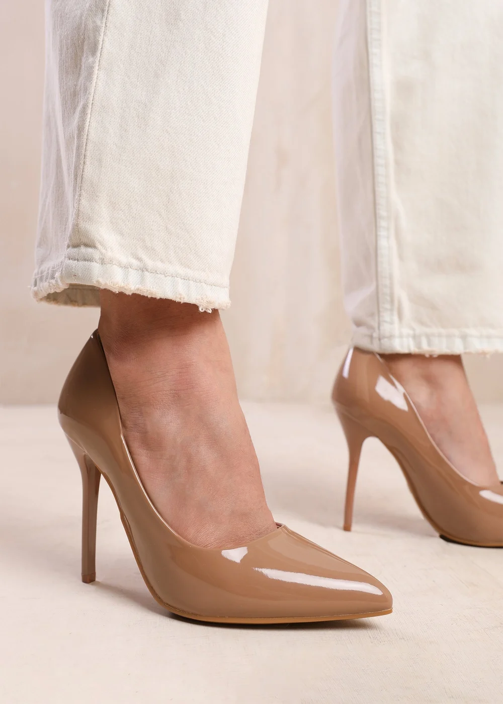 Where's That From Mocha Patent Kyra High Heel Stiletto Pumps - 3 Image 2