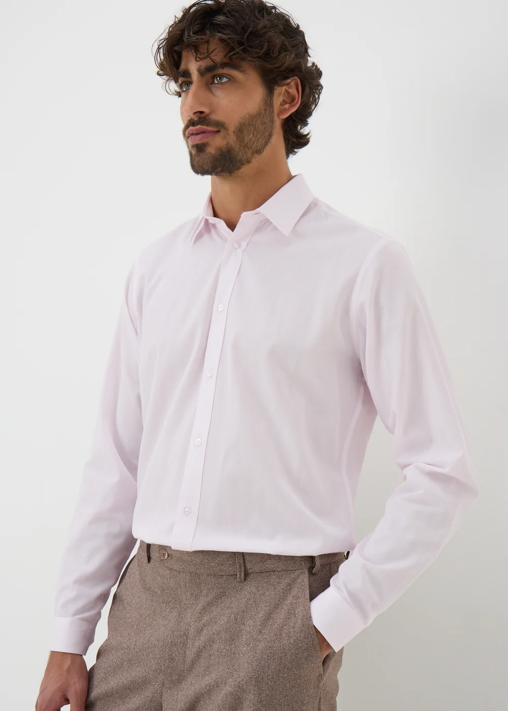 Taylor & Wright Pink Slim Fit Shirt - S Image 1