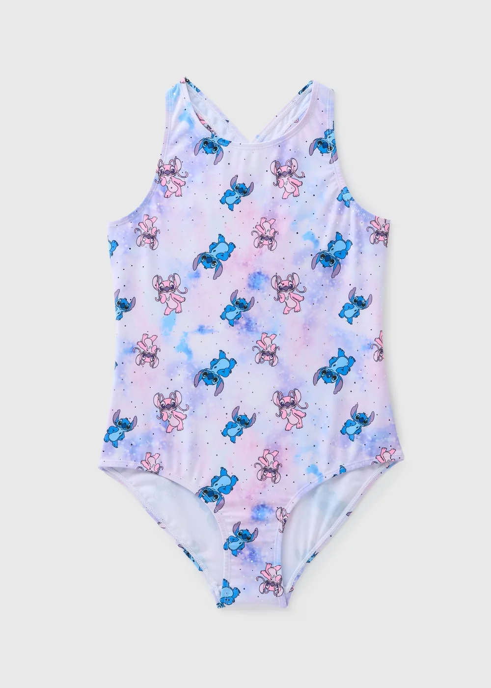 Girls Lilac Stitch Swimsuit (7-15yrs) - 12-13 yrs Image 1