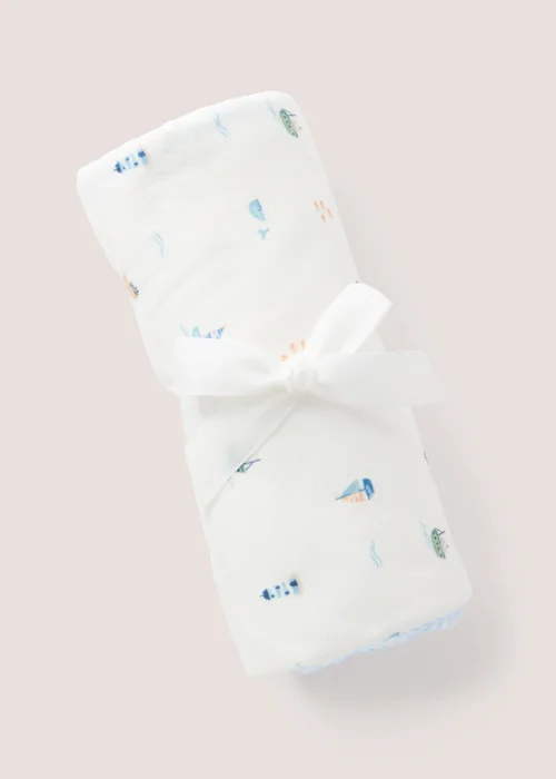Baby White Boat Blanket - One Size Image 1