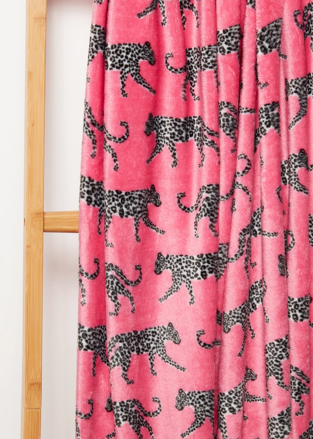 Pink Leopard Fleece Throw Image 2