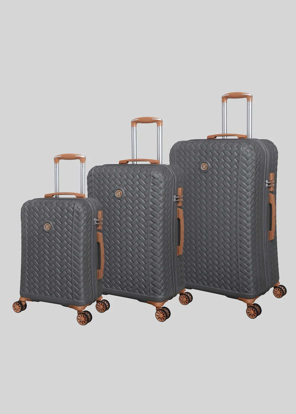 IT Luggage Grey Hardshell Suitcase - Cabin Image 1