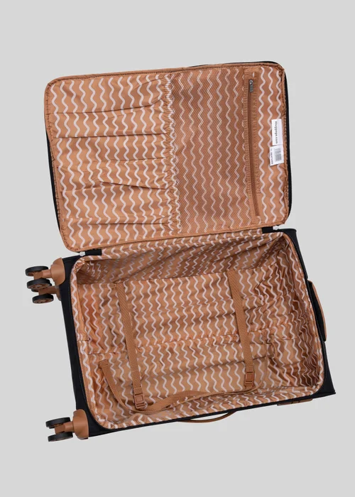 IT Luggage Black Stripe Soft Suitcase - Cabin Image 3