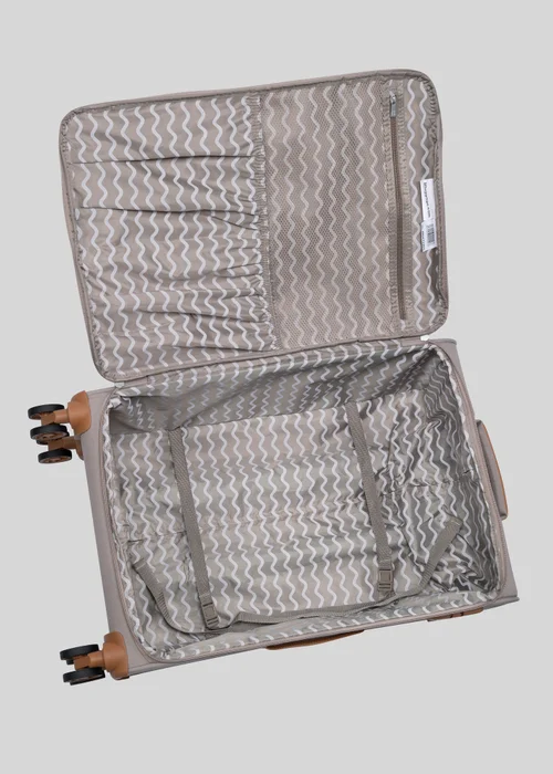 IT Luggage Taupe Stripe Soft Suitcase - Cabin Image 3