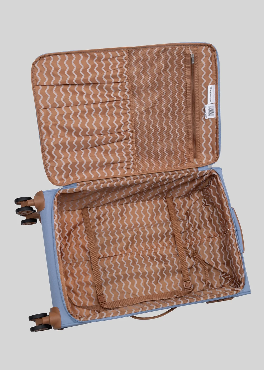 IT Luggage Blue Stripe Soft Suitcase - Cabin Image 3
