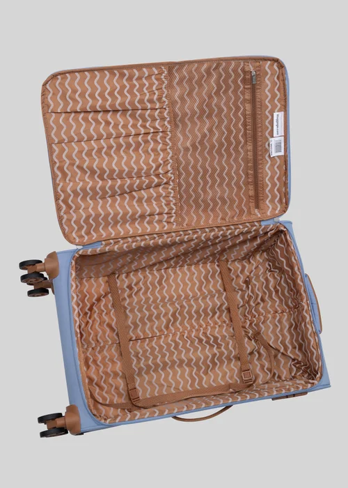 IT Luggage Blue Stripe Soft Suitcase - Cabin Image 3