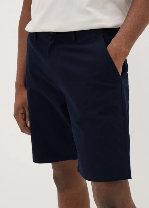 Navy Straight Fit Chino Shorts - 30 Image 1